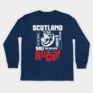 SRU Scottish Rugby Union Fan Memorabilia Kids Long Sleeve T-Shirt